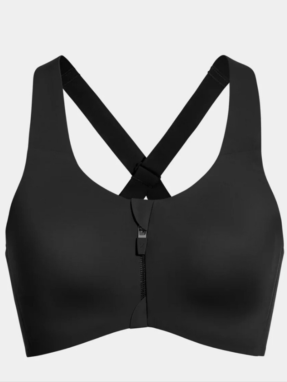 Knix Catalyst Front Zip Sports Bra  Size 5 Black Support Full Coverage 38C / 38D